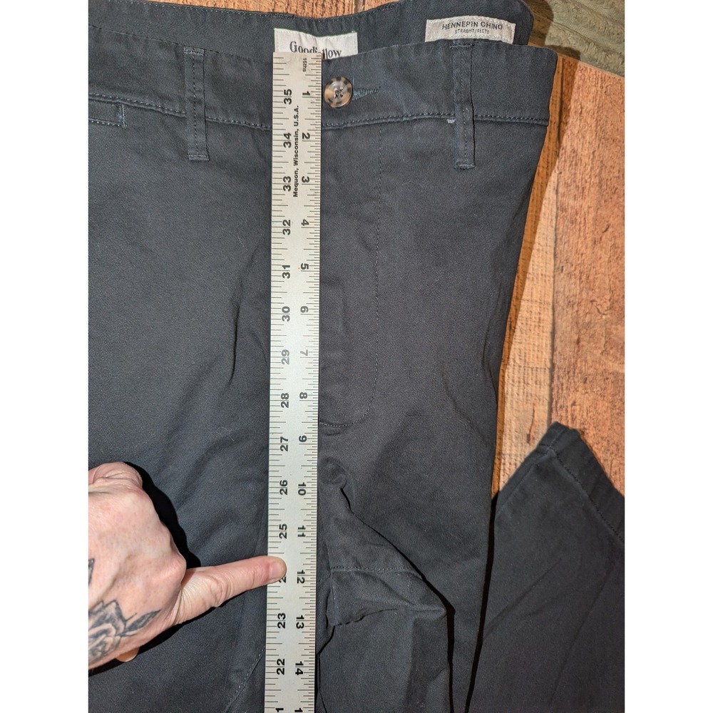 Goodfellow‎ & Co Hennepin Chino Pants Men 38x32 Black Very Good Straight Fit - Picture 4 of 10